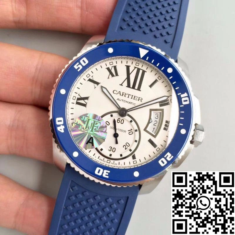 Resilient Calibre De Cartier Diver 42MM WSCA0011 JF Factory White Dial 1400