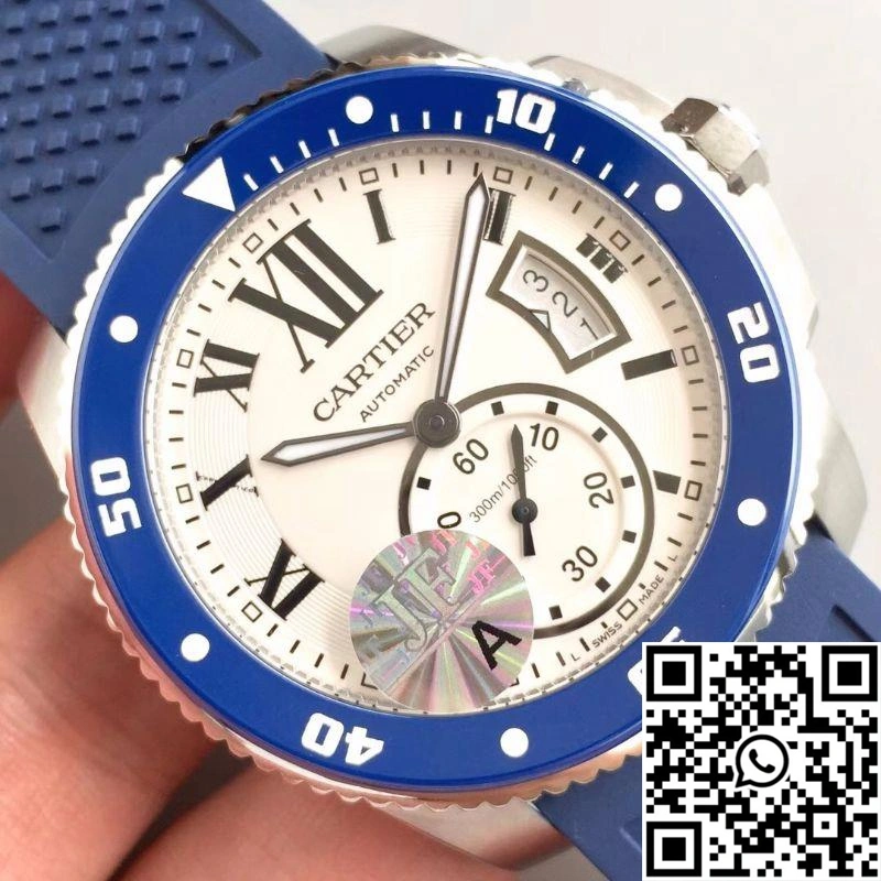 Resilient Calibre De Cartier Diver 42MM WSCA0011 JF Factory White Dial 1400