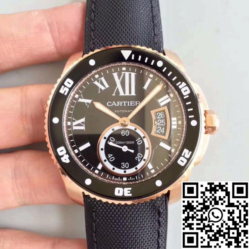 Vibrant Calibre De Cartier Diver W7100052 42MM JF Factory Black Dial 1399