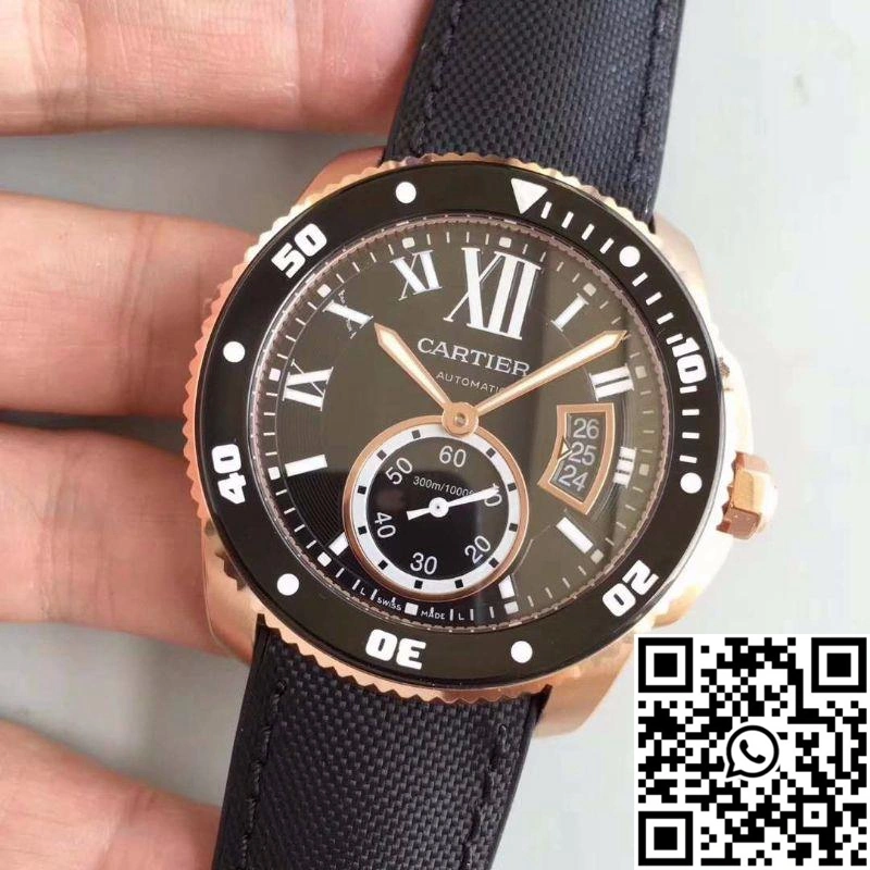 Vibrant Calibre De Cartier Diver W7100052 42MM JF Factory Black Dial 1399