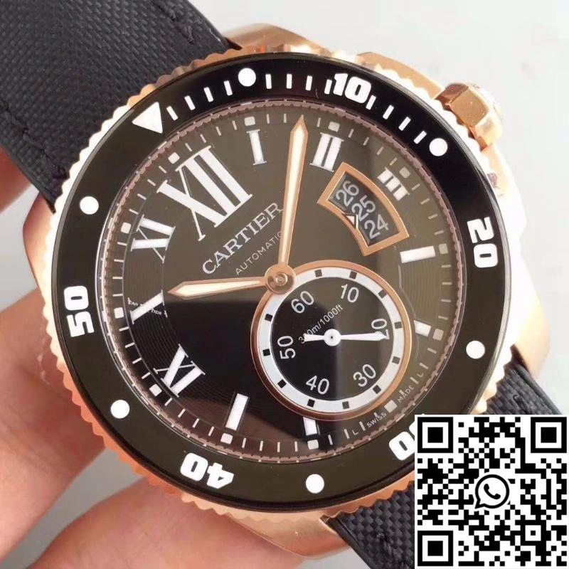 Vibrant Calibre De Cartier Diver W7100052 42MM JF Factory Black Dial 1399