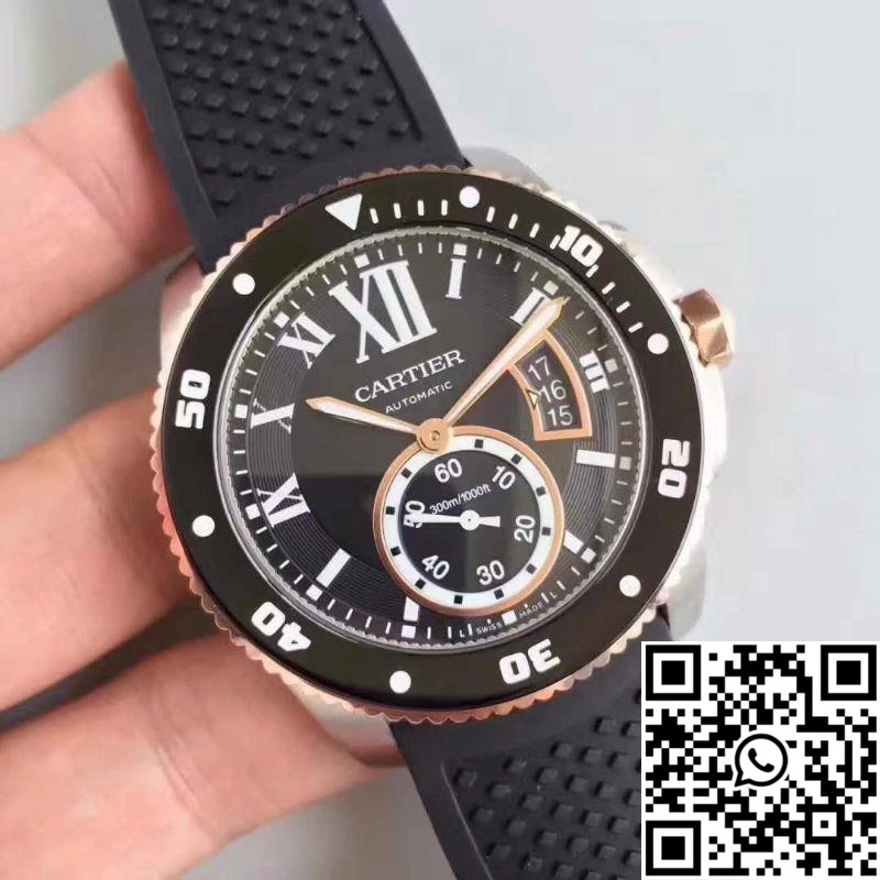 Calibre De Cartier Diver W7100056 42MM JF Factory Black Dial Flexible 1398