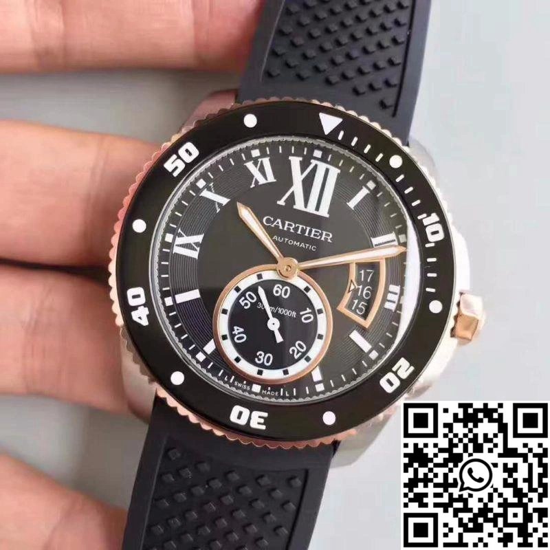 Calibre De Cartier Diver W7100056 42MM JF Factory Black Dial Flexible 1398