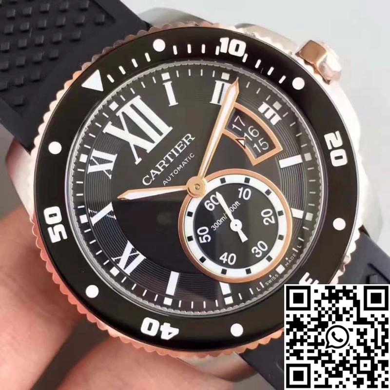 Calibre De Cartier Diver W7100056 42MM JF Factory Black Dial Flexible 1398