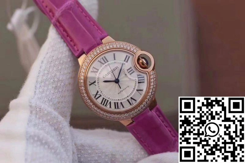Cartier Ballon Bleu 36MM Rose Gold V9 Factory Silver Dial Stylish 1394