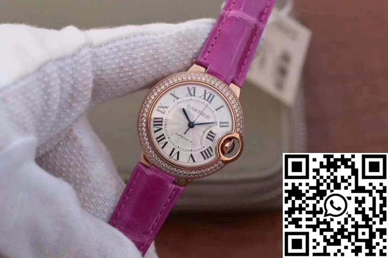 Cartier Ballon Bleu 36MM Rose Gold V9 Factory Silver Dial Stylish 1394