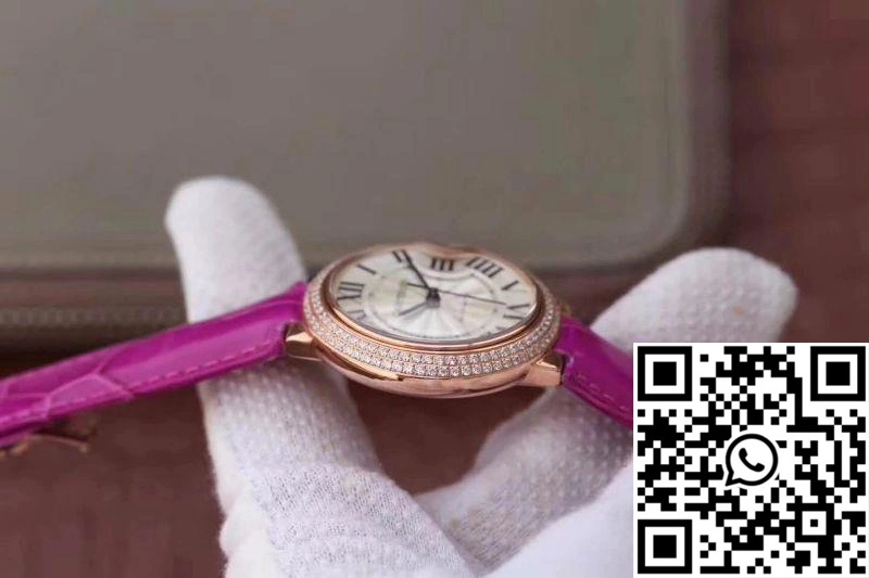Cartier Ballon Bleu 36MM Rose Gold V9 Factory Silver Dial Stylish 1394
