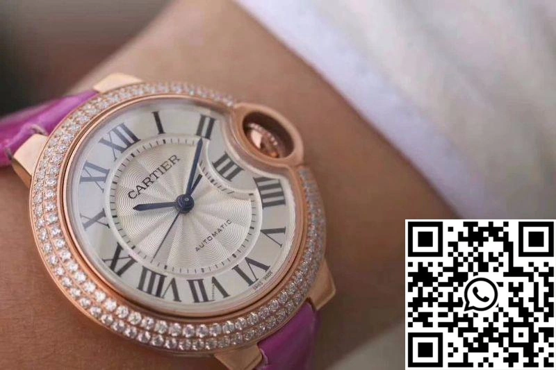 Cartier Ballon Bleu 36MM Rose Gold V9 Factory Silver Dial Stylish 1394