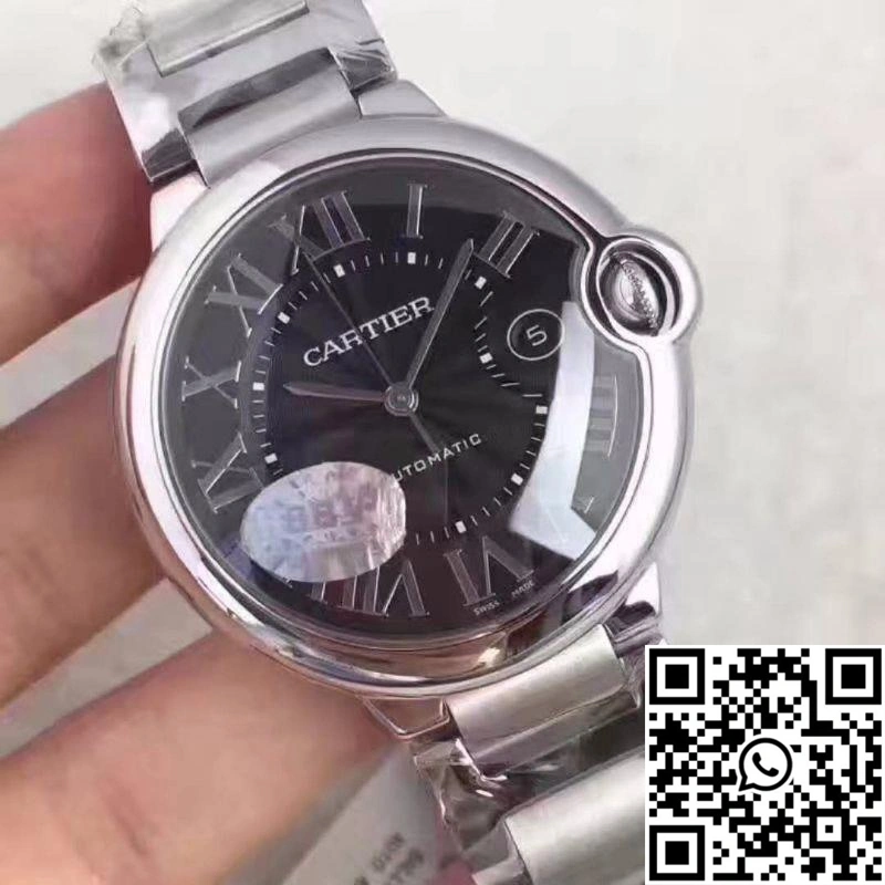 Cartier Ballon Bleu 42MM W6920042 V6 Factory Black Dial SmoothTexture 1387