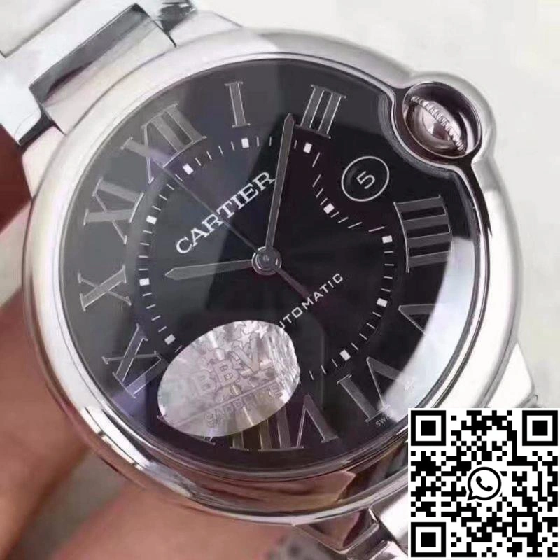 Cartier Ballon Bleu 42MM W6920042 V6 Factory Black Dial SmoothTexture 1387