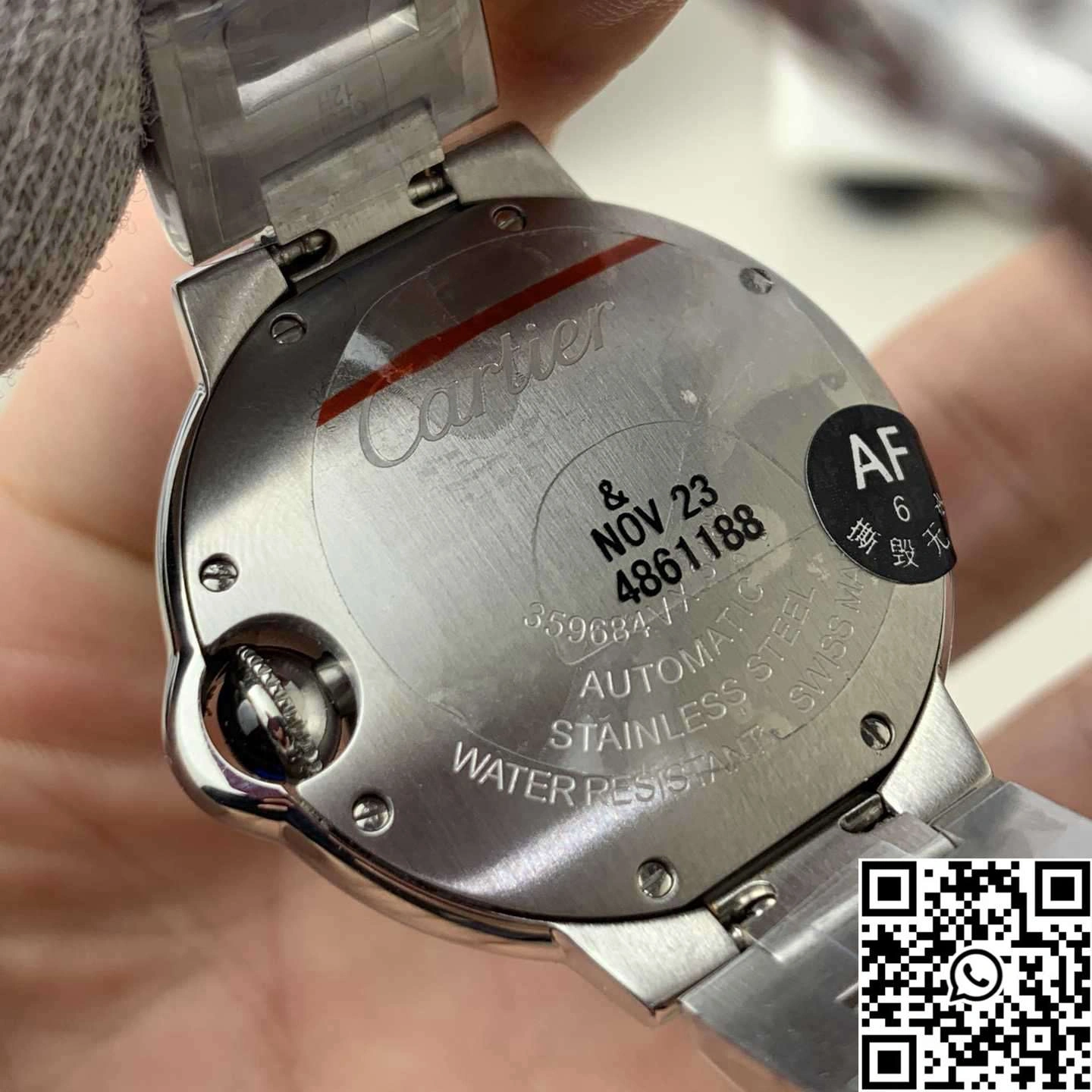 Supportive Cartier Ballon Bleu AF Factory WSBB0052 33mm Full Steel Roman Numerals Pink Dial 1384