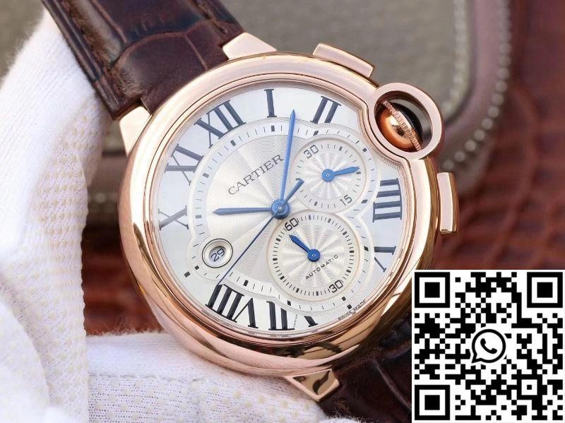 Packable Cartier Ballon Bleu Chronograph W6920074 ZF Factory Silver Dial 1327