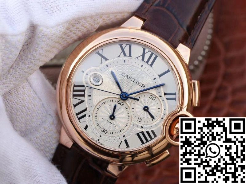 Packable Cartier Ballon Bleu Chronograph W6920074 ZF Factory Silver Dial 1327