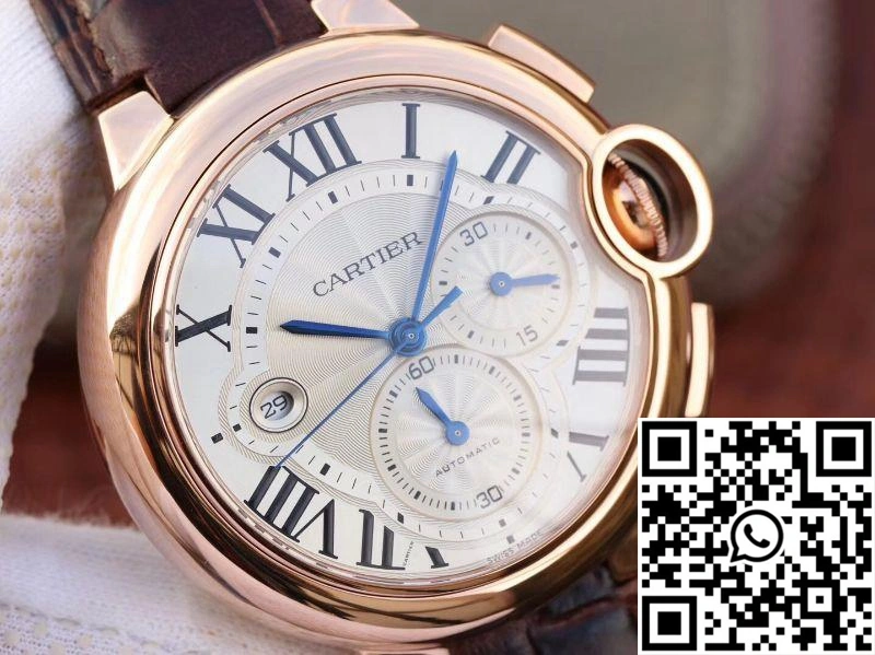 Packable Cartier Ballon Bleu Chronograph W6920074 ZF Factory Silver Dial 1327