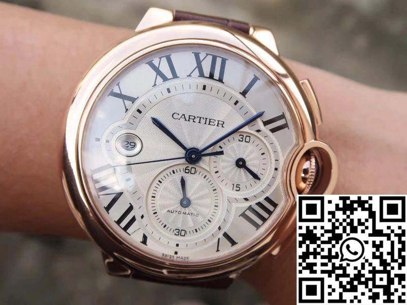 Packable Cartier Ballon Bleu Chronograph W6920074 ZF Factory Silver Dial 1327