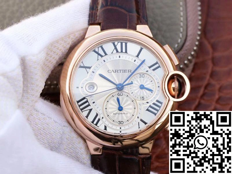 Packable Cartier Ballon Bleu Chronograph W6920074 ZF Factory Silver Dial 1327