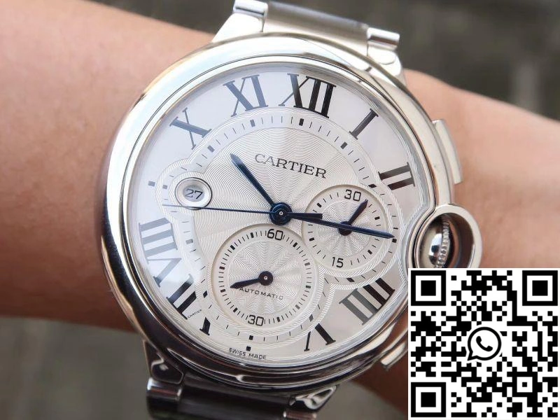 Cartier Ballon Bleu Chronograph W6920076 ZF Factory Silver Dial Durable 1352