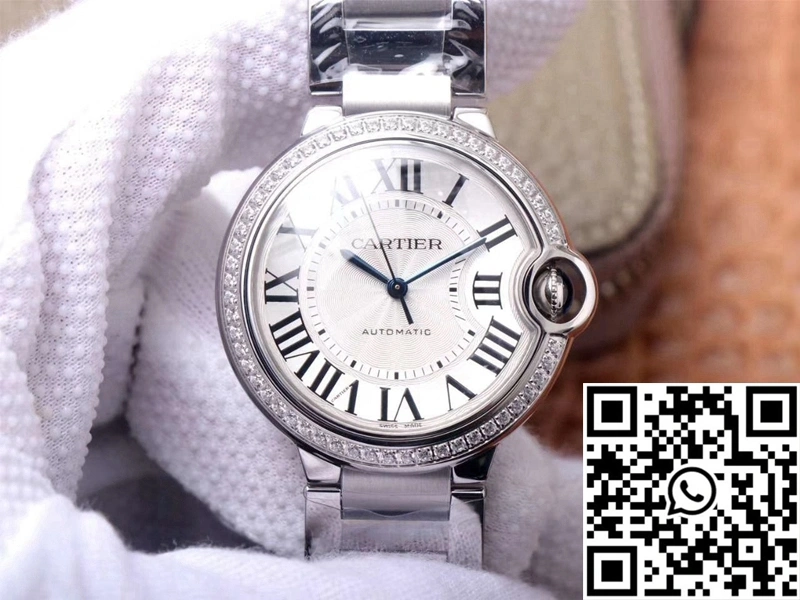 Colorful Cartier Ballon Bleu W4BB0017 V6 Factory White Dial 1396