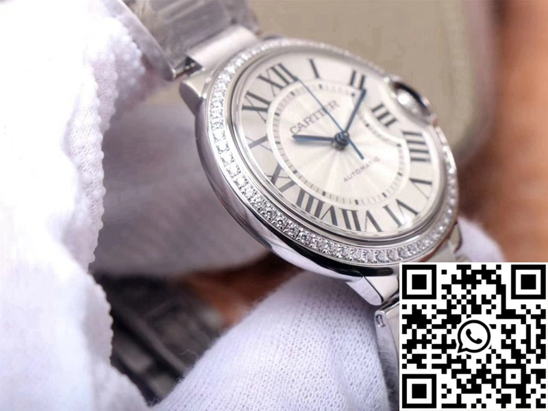 Colorful Cartier Ballon Bleu W4BB0017 V6 Factory White Dial 1396