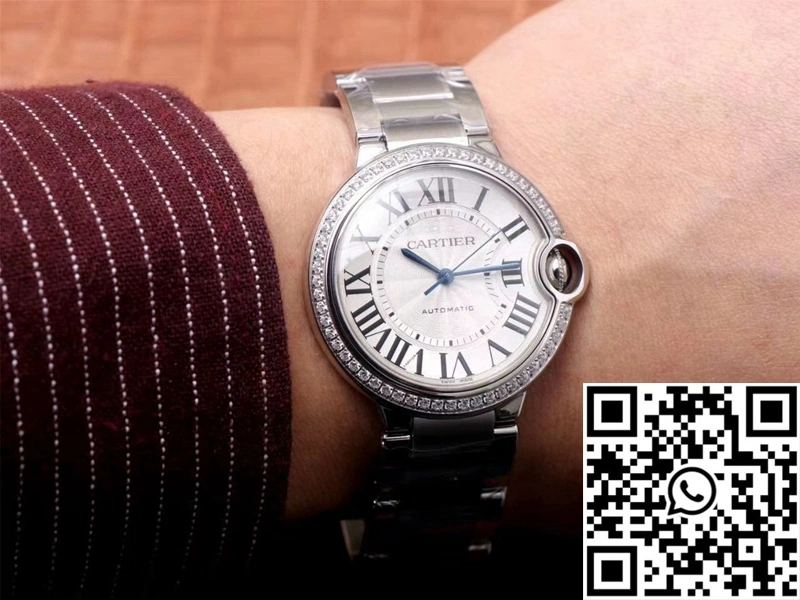 Colorful Cartier Ballon Bleu W4BB0017 V6 Factory White Dial 1396