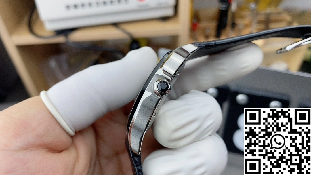 Packable Cartier De Santos CRWSSA0037 BV Factory Grey Dial Leather Band 1466