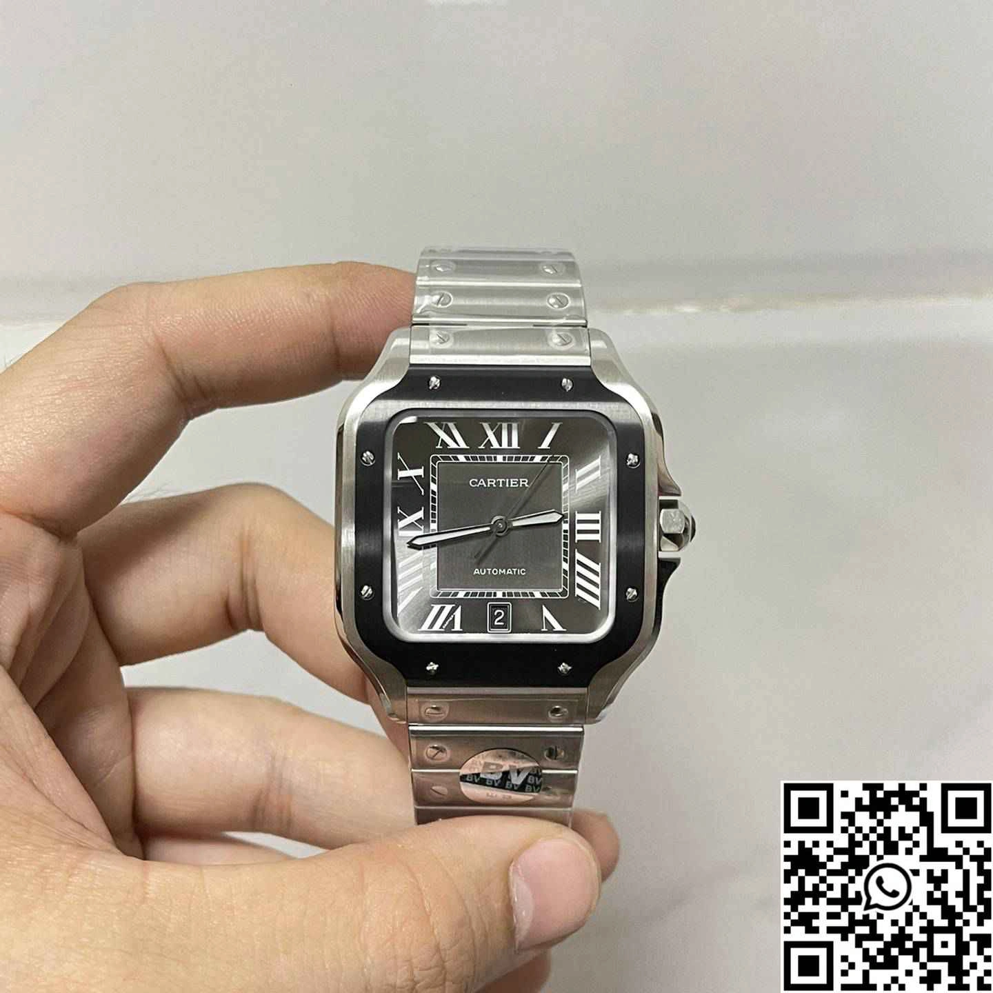 Practical Cartier De Santos CRWSSA0037 BV Factory Grey Dial 1455