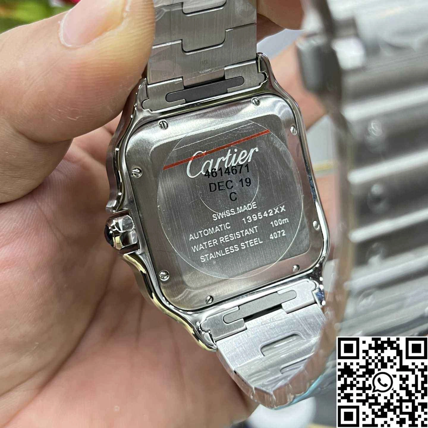 Cartier De Santos CRWSSA0061 BV Factory Green Dial Supportive 1485