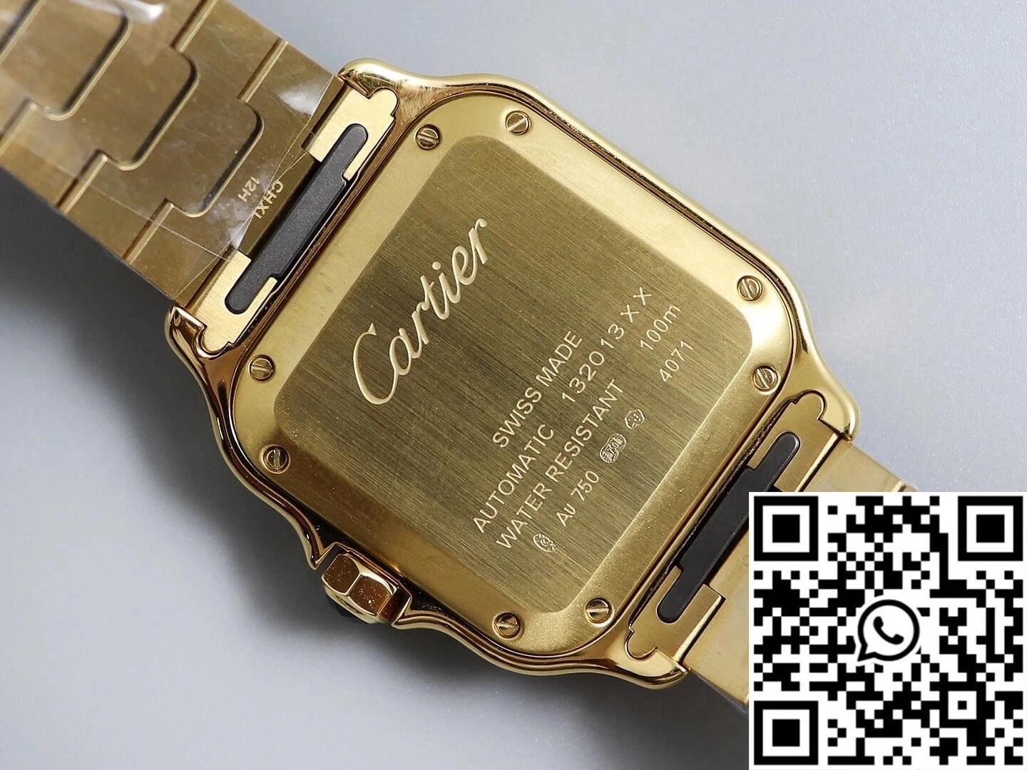 SunProtective Cartier De Santos W20112Y1 BV Factory Yellow Gold 1480