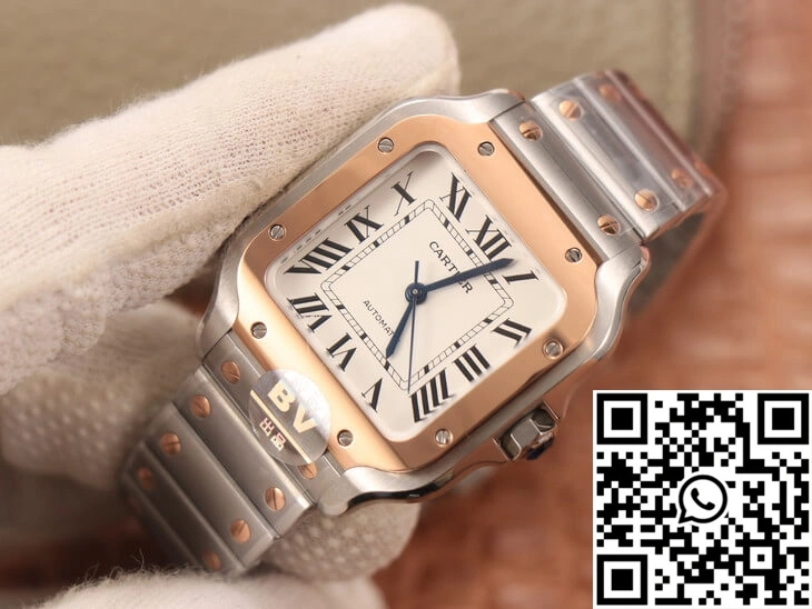 NewStyle Cartier De Santos W2SA0007 BV Factory White Dial 1452