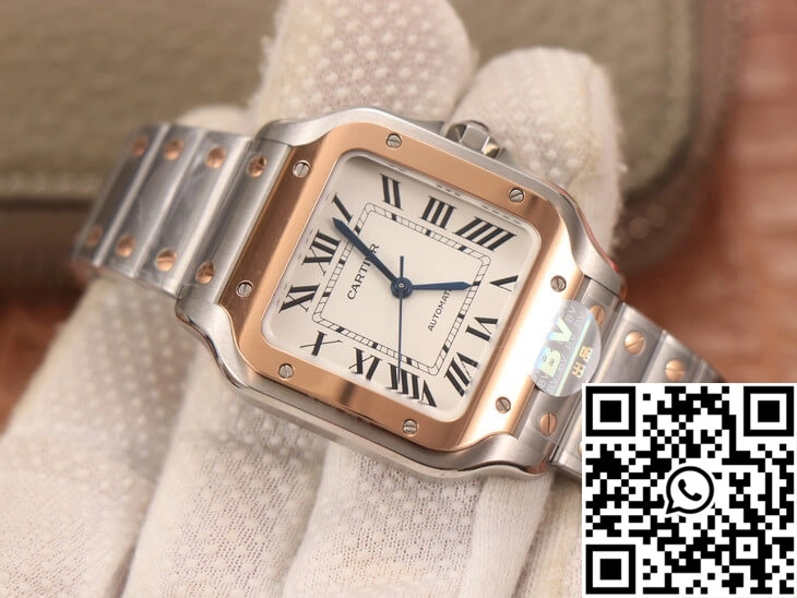 NewStyle Cartier De Santos W2SA0007 BV Factory White Dial 1452