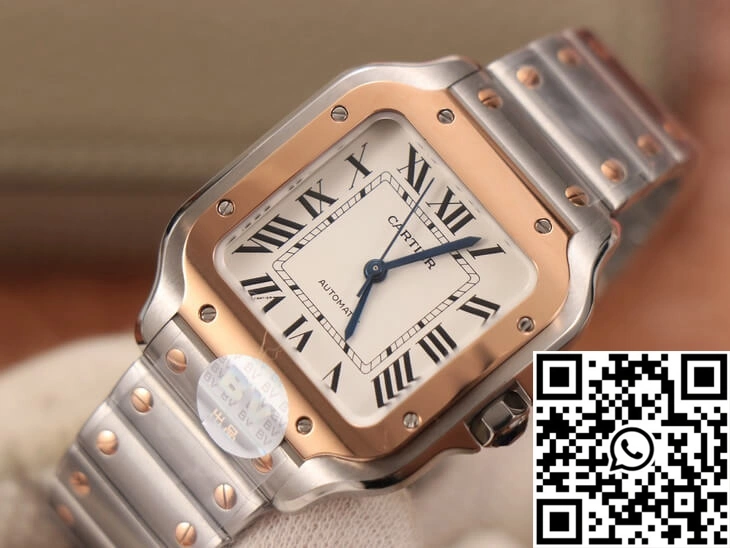 NewStyle Cartier De Santos W2SA0007 BV Factory White Dial 1452