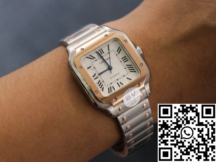 NewStyle Cartier De Santos W2SA0007 BV Factory White Dial 1452