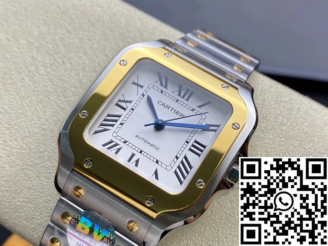 Cartier De Santos W2SA0016 35MM BV Factory White Dial Chic 1461