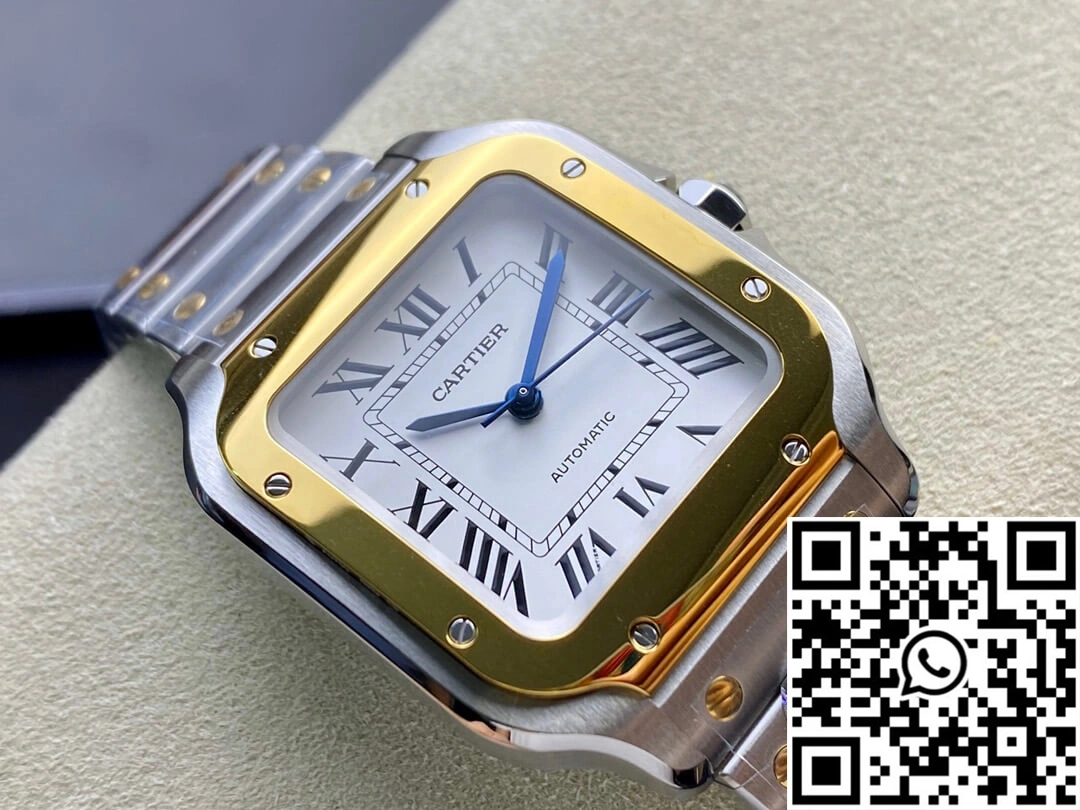 Cartier De Santos W2SA0016 35MM BV Factory White Dial Chic 1461