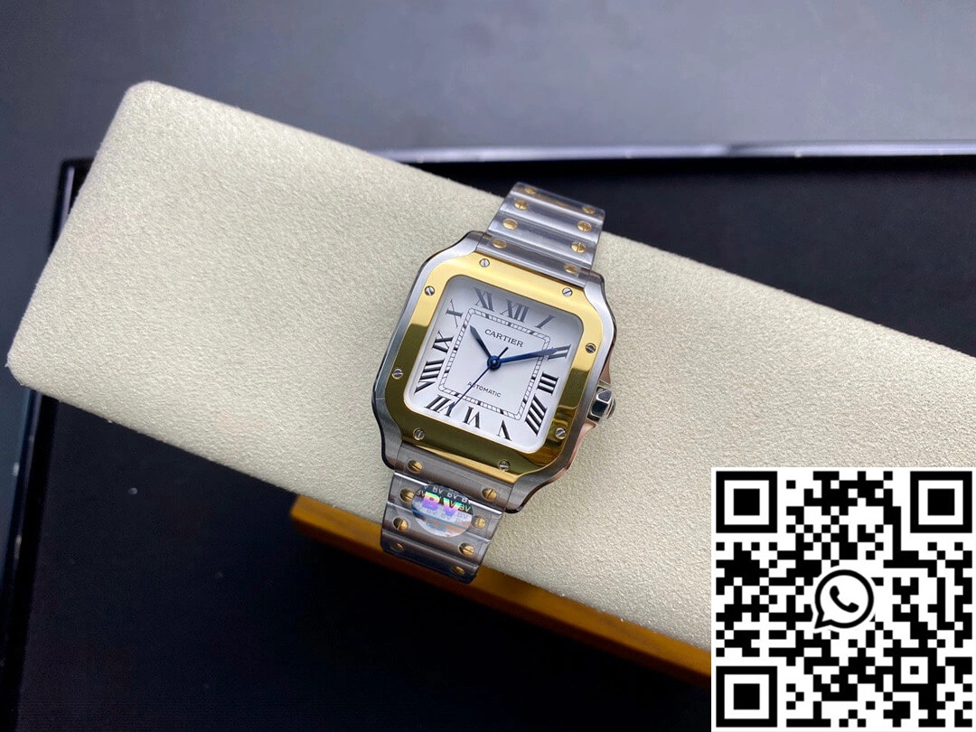 Cartier De Santos W2SA0016 35MM BV Factory White Dial Chic 1461