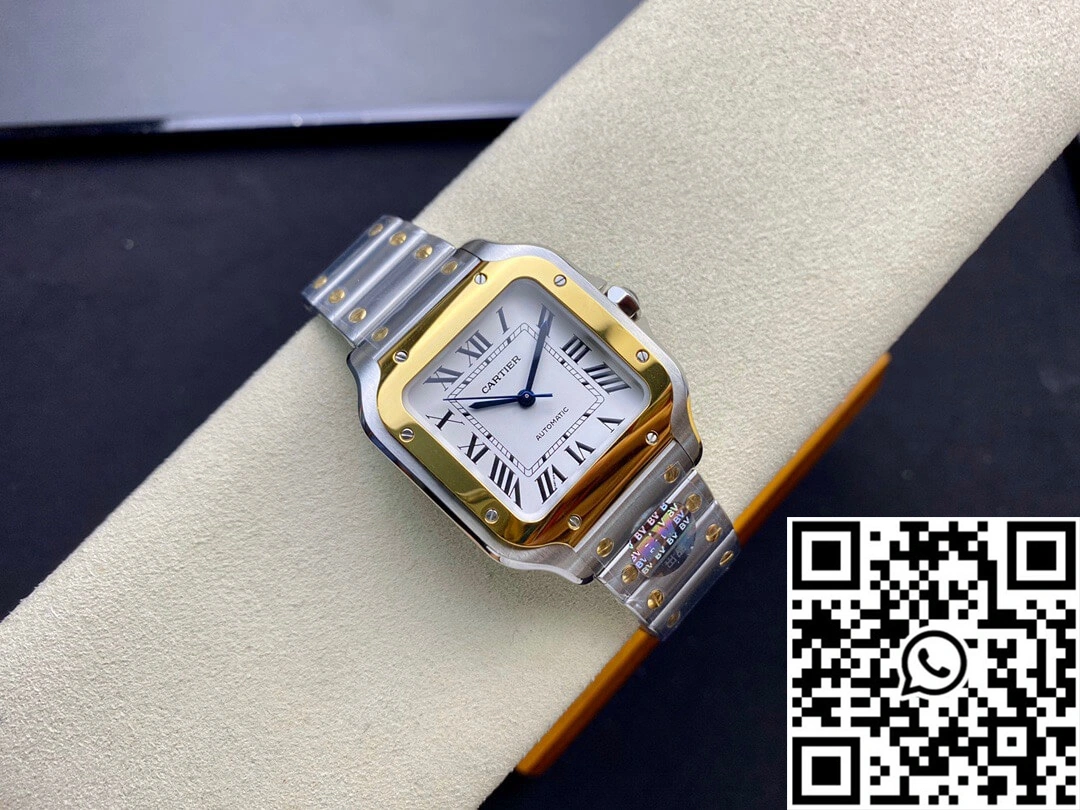 Cartier De Santos W2SA0016 35MM BV Factory White Dial Chic 1461
