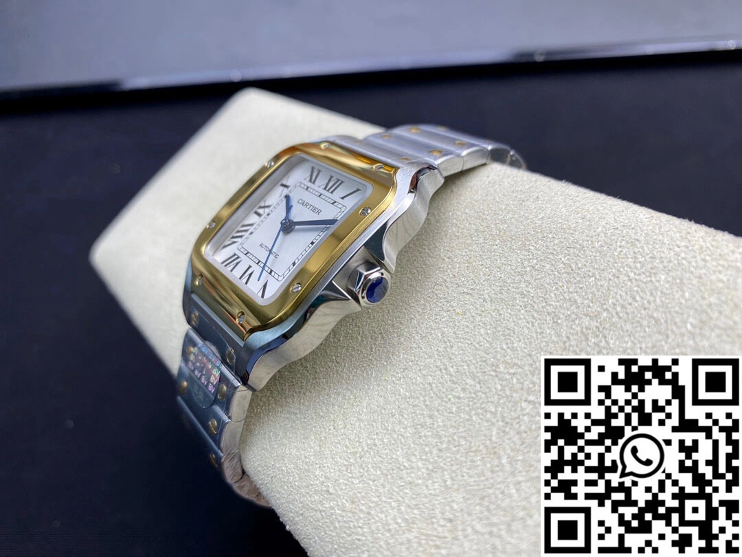 Cartier De Santos W2SA0016 35MM BV Factory White Dial Chic 1461