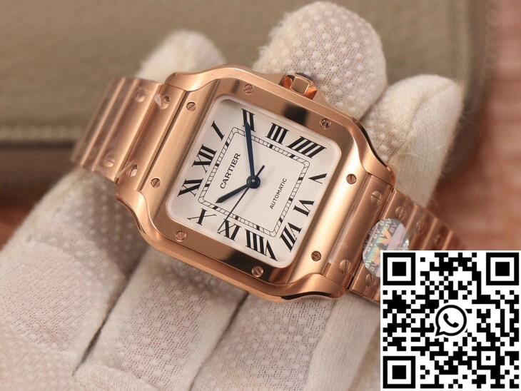 UrbanStyle Cartier De Santos WSSA0010 BV Factory 18K Rose Gold White Dial 1486