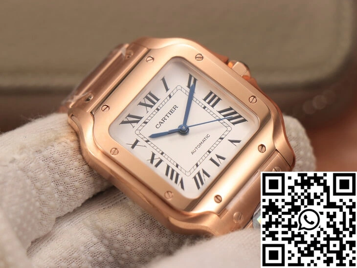 UrbanStyle Cartier De Santos WSSA0010 BV Factory 18K Rose Gold White Dial 1486