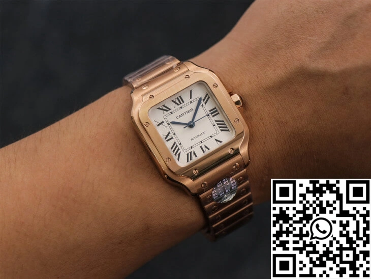 UrbanStyle Cartier De Santos WSSA0010 BV Factory 18K Rose Gold White Dial 1486