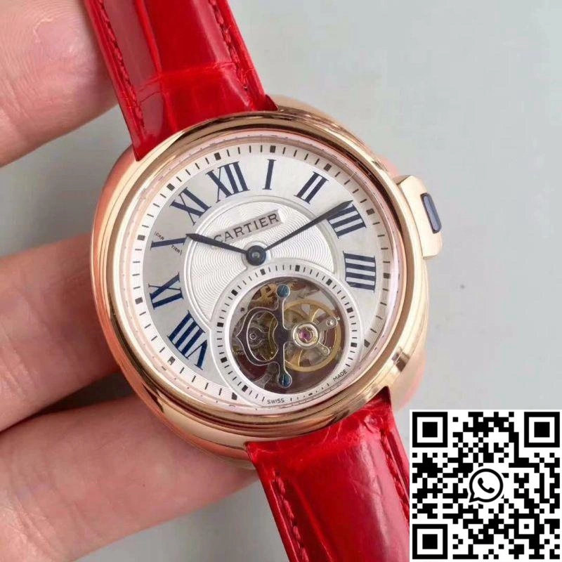 Unique Cartier Drive De Tourbillon W4100013 18K Rose Gold White Dial 1408