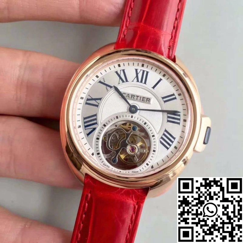 Unique Cartier Drive De Tourbillon W4100013 18K Rose Gold White Dial 1408