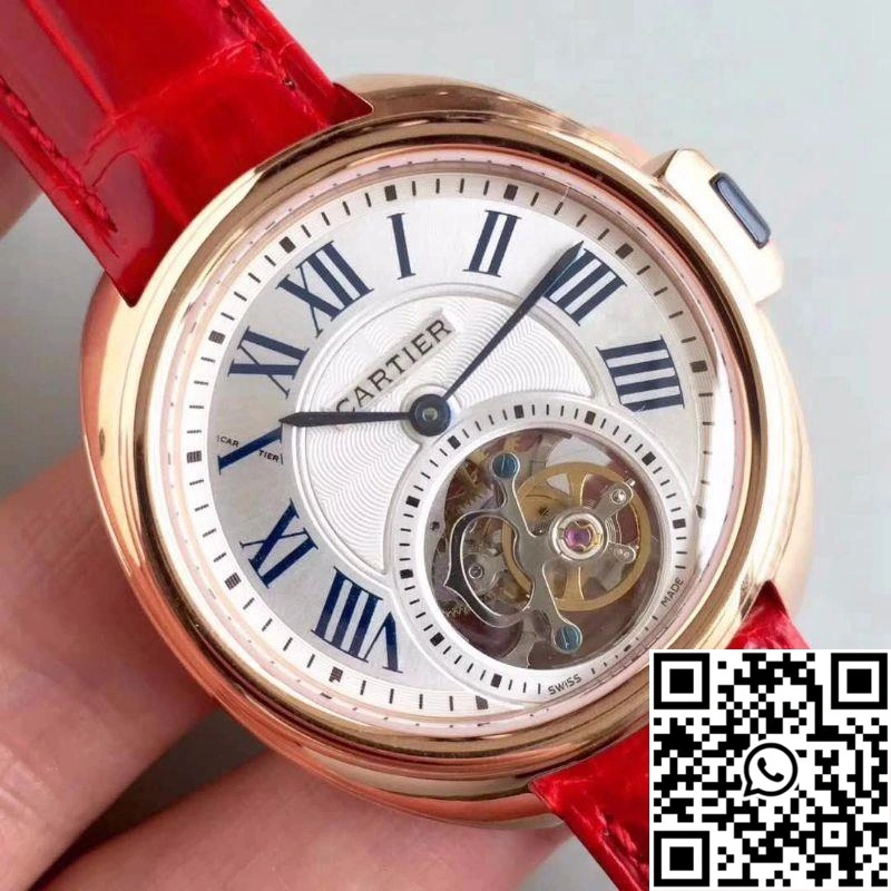 Unique Cartier Drive De Tourbillon W4100013 18K Rose Gold White Dial 1408