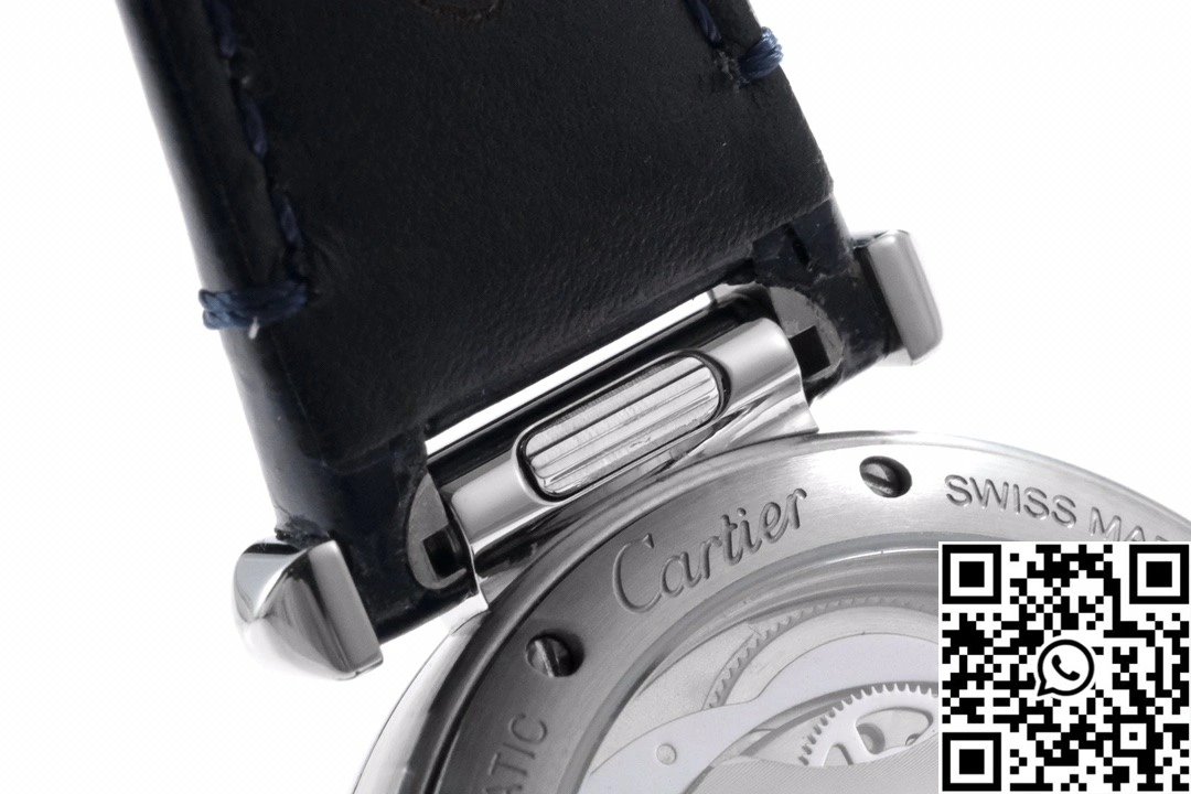 Cartier Pasha CRWGPA0018 AF Factory 30mm Silver Dial Black Leather Band EasyMatch 1439