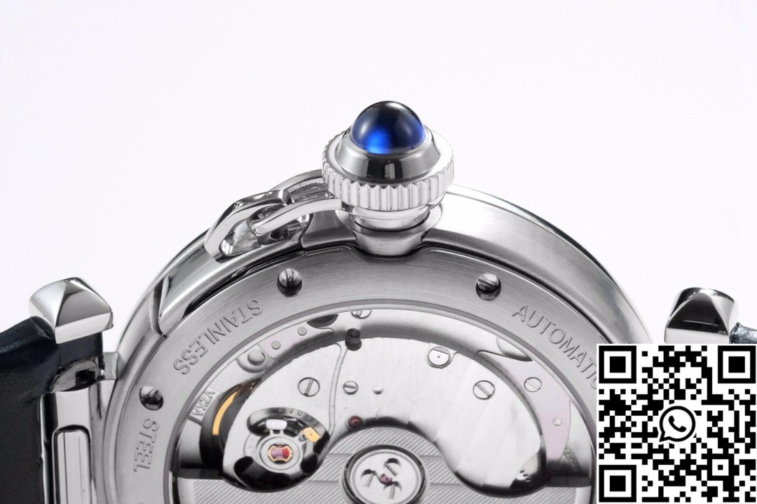Cartier Pasha CRWGPA0018 AF Factory 30mm Silver Dial Black Leather Band EasyMatch 1439