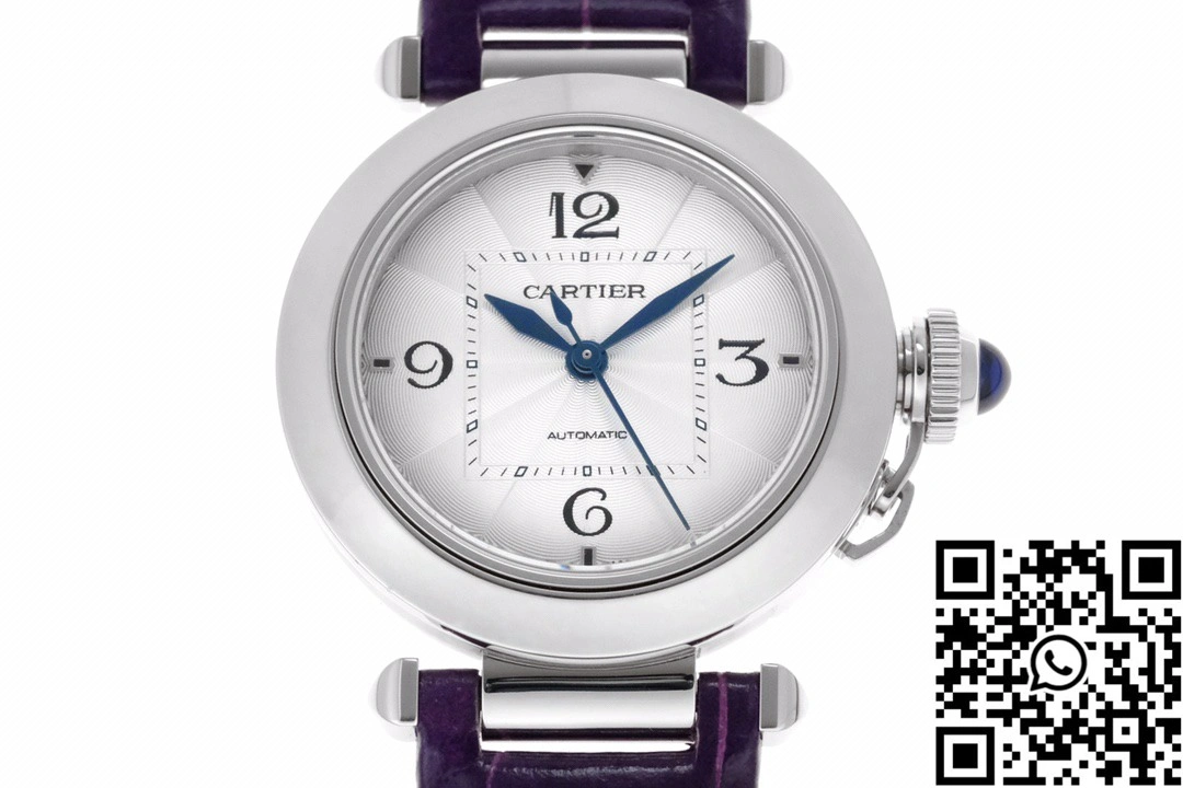 Cartier Pasha CRWGPA0018 AF Factory 30mm Silver Dial Purple Leather Band Soft 1433