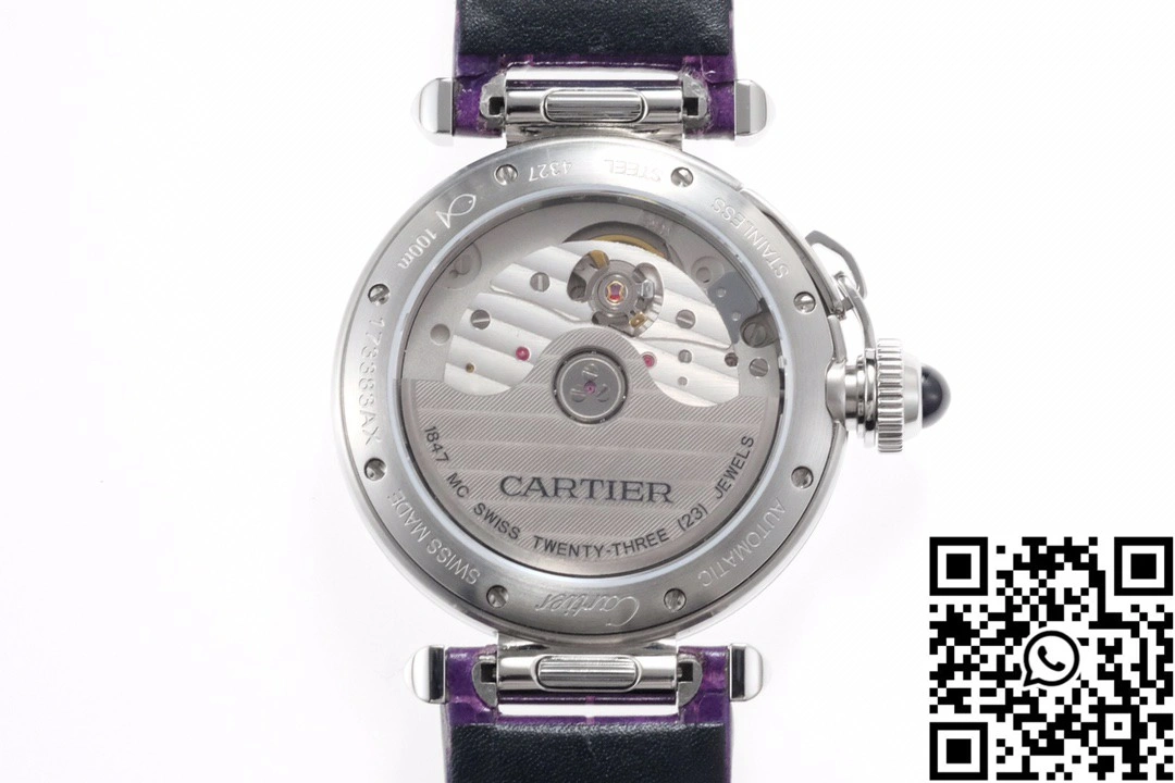Cartier Pasha CRWGPA0018 AF Factory 30mm Silver Dial Purple Leather Band Soft 1433