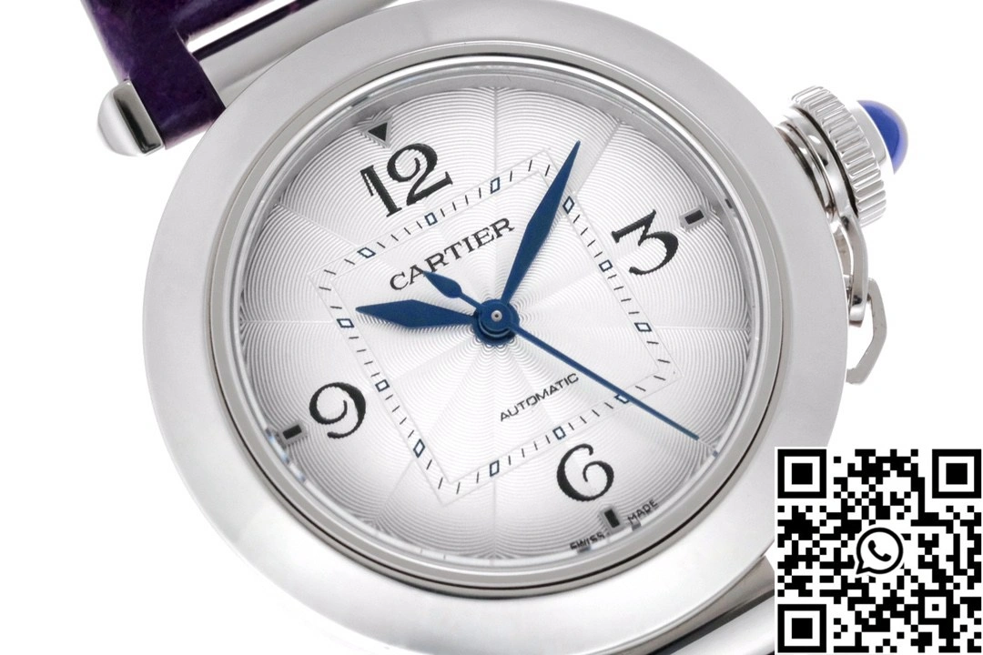 Cartier Pasha CRWGPA0018 AF Factory 30mm Silver Dial Purple Leather Band Soft 1433