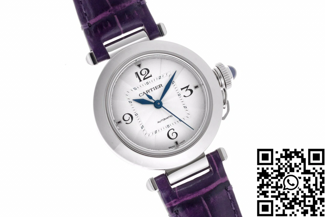 Cartier Pasha CRWGPA0018 AF Factory 30mm Silver Dial Purple Leather Band Soft 1433