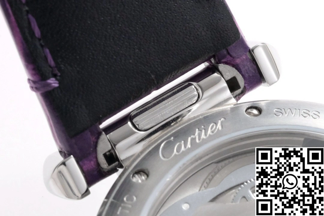 Cartier Pasha CRWGPA0018 AF Factory 30mm Silver Dial Purple Leather Band Soft 1433